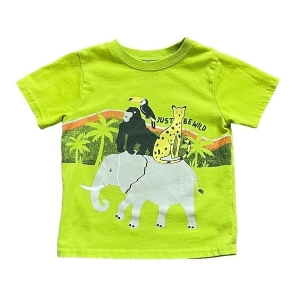 GARANIMALS basic casual play graphic design mustard T-shirt round neck Boy 3T - Picture 1 of 8